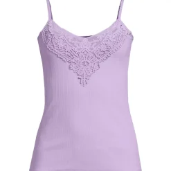 Women's Variegated Micro Rib Lace Trim Cami