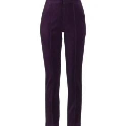 Women's Velvet High Rise Pintuck Pencil Ankle Pants
