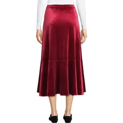 Women's Velvet Wrap Midi Skirt