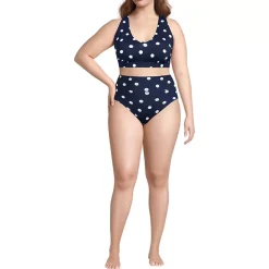 Women's V-Neck Bikini and High Waisted Bottom Swimsuit Set