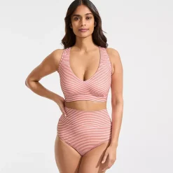 Women's V-Neck Bikini and High Waisted Bottom Swimsuit Set