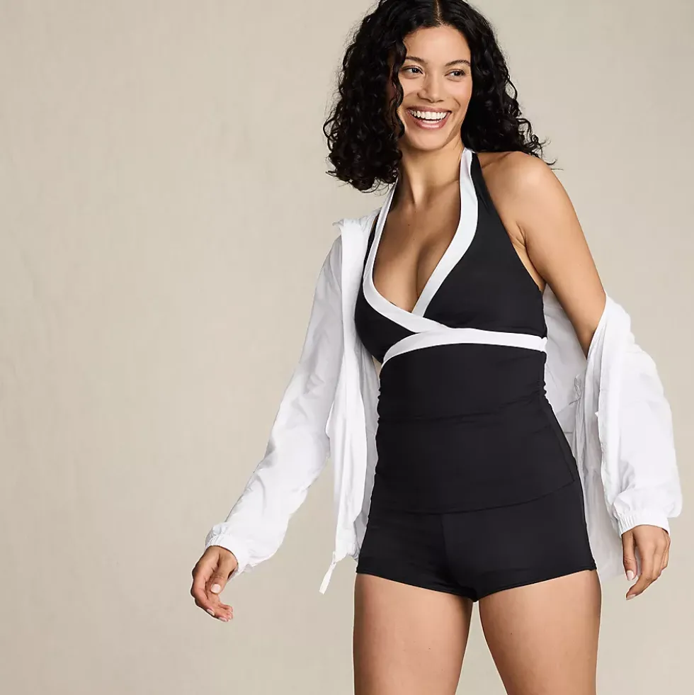 Women's V-Neck Halter Tankini Top