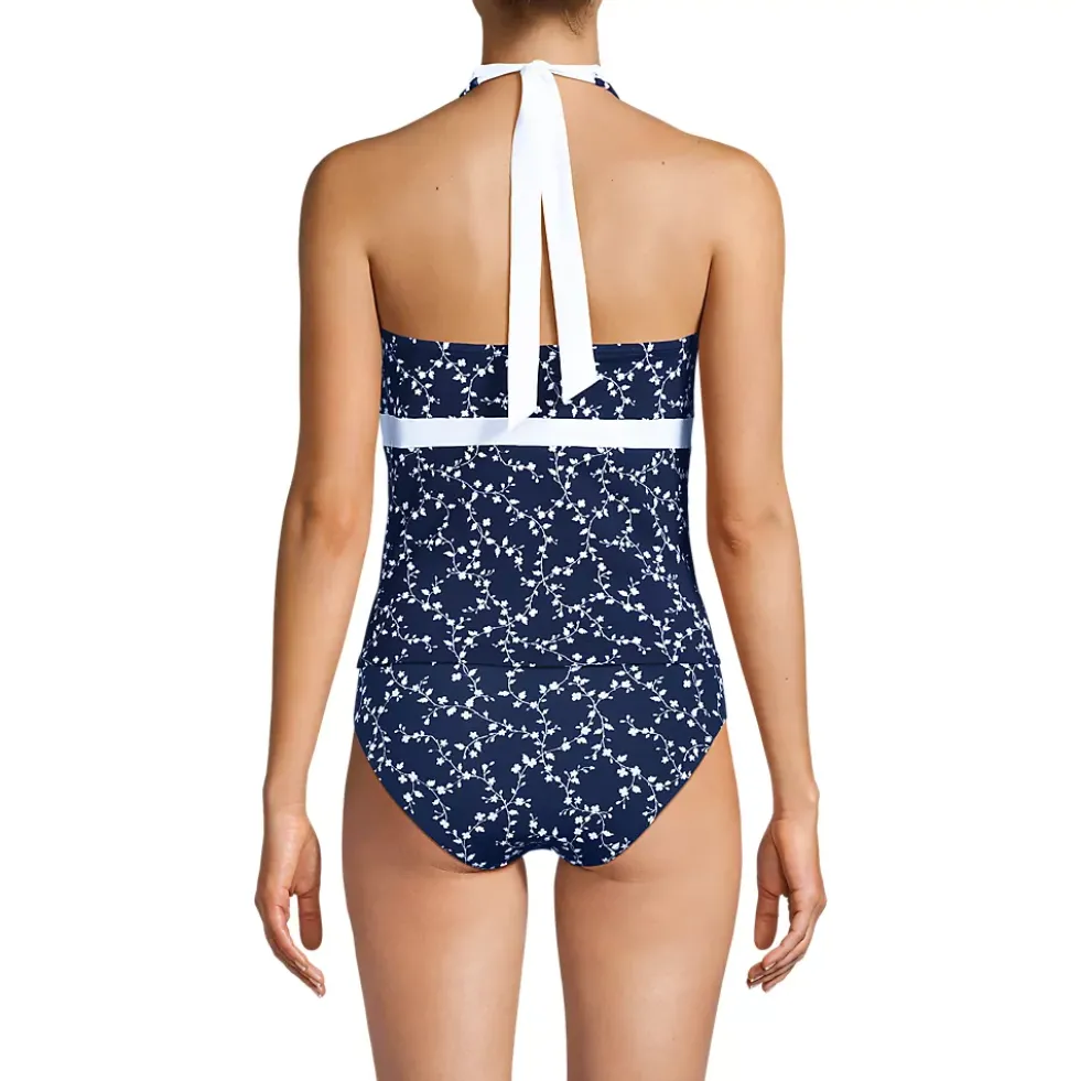 Women's V-Neck Halter Tankini Top