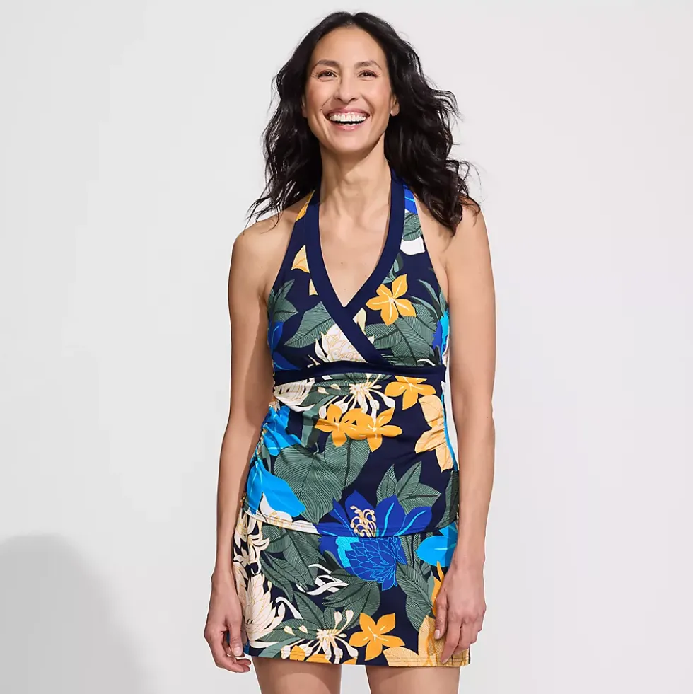Women's V-Neck Halter Tankini Top