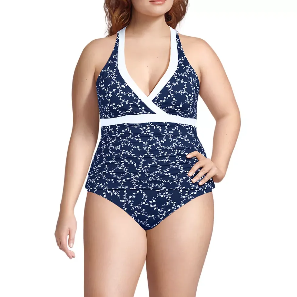 Women's V-Neck Halter Tankini Top