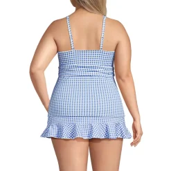 Women's V-Neck Plunge X Back Tankini Top