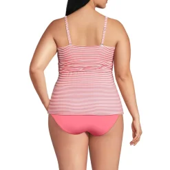 Women's V-Neck Plunge X Back Tankini Top