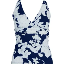 Women's V-Neck Plunge X Back Tankini Top
