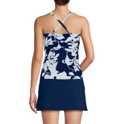 Women's V-Neck Plunge X Back Tankini Top
