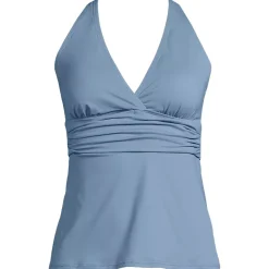 Women's V-Neck Plunge X Back Tankini Top