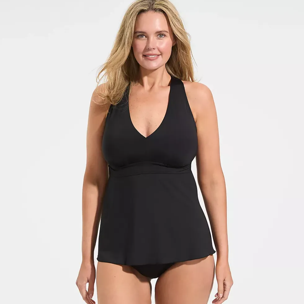 Women's V-Neck Racerback Flutter Tankini