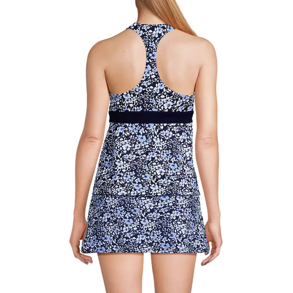 Women's V-Neck Racerback Flutter Tankini