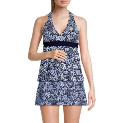 Women's V-Neck Racerback Flutter Tankini