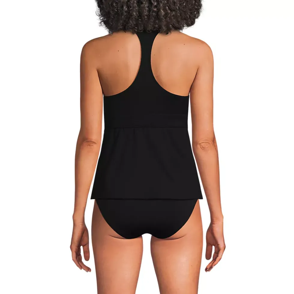 Women's V-Neck Racerback Flutter Tankini