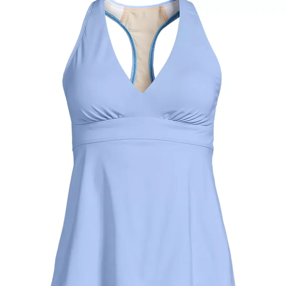 Women's V-Neck Racerback Flutter Tankini