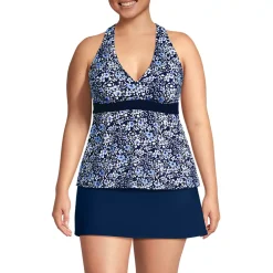 Women's V-Neck Racerback Flutter Tankini