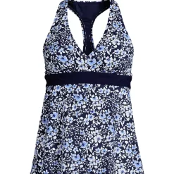 Women's V-Neck Racerback Flutter Tankini