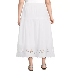 Women's Voile Eyelet Maxi Skirt