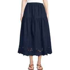 Women's Voile Eyelet Maxi Skirt