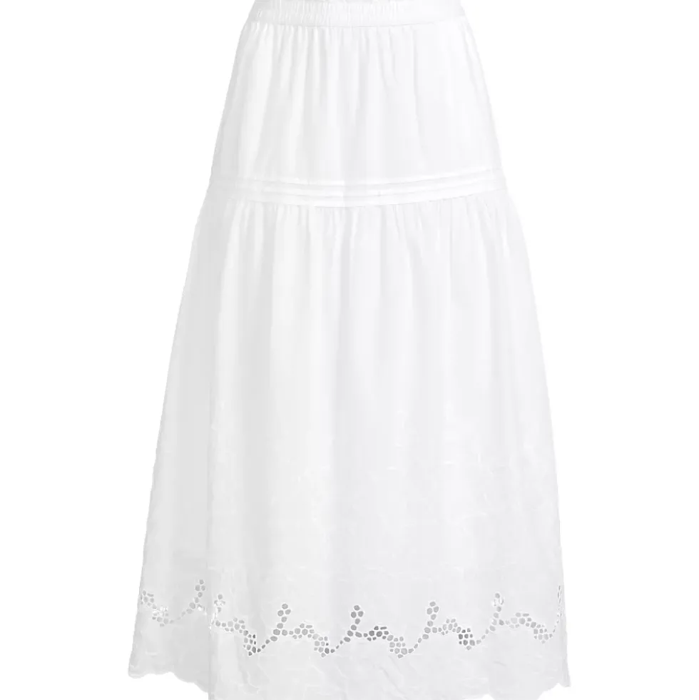 Women's Voile Eyelet Maxi Skirt