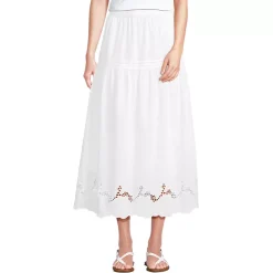 Women's Voile Eyelet Maxi Skirt