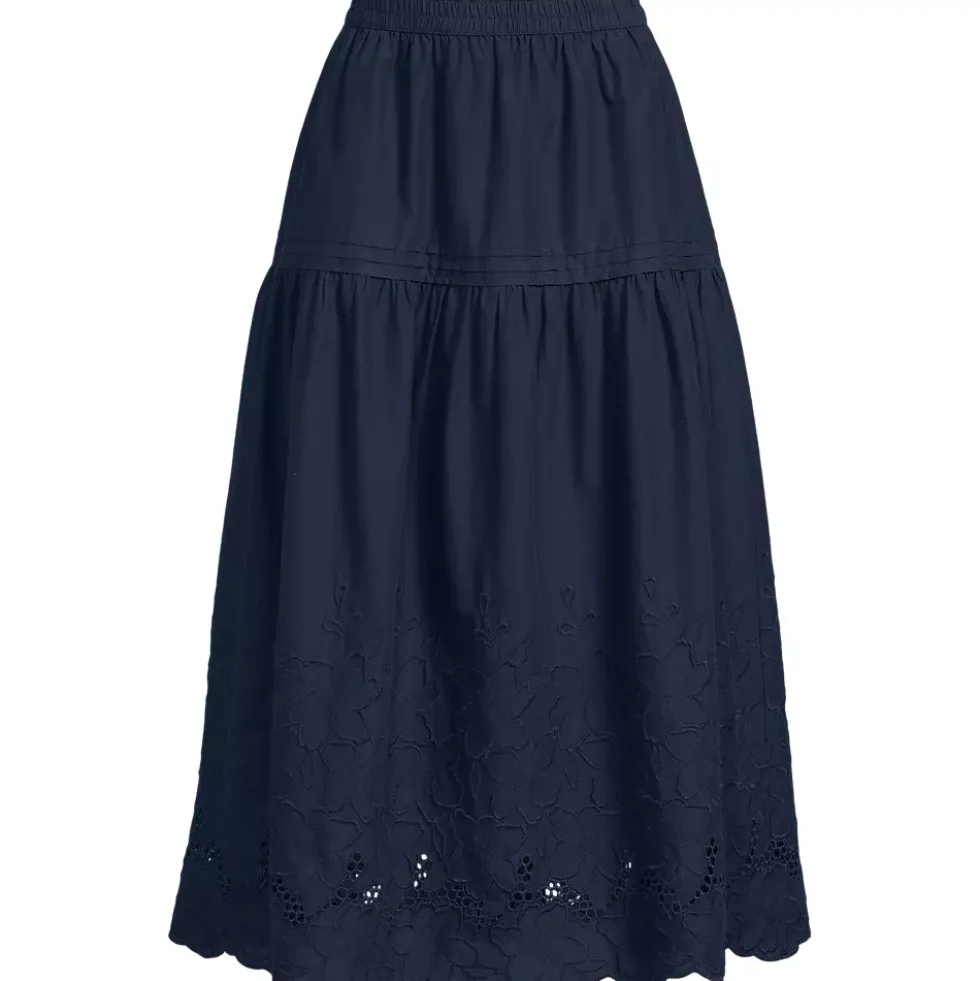 Women's Voile Eyelet Maxi Skirt