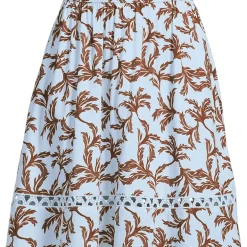 Women's Voile Ladder Trim Above the Knee Skirt