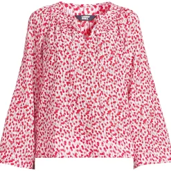 Women's Voile Tie Neck Poet Blouse