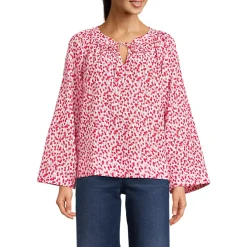 Women's Voile Tie Neck Poet Blouse