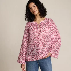 Women's Voile Tie Neck Poet Blouse