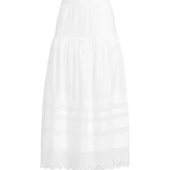 Women's Voile Tiered Eyelet Maxi Skirt