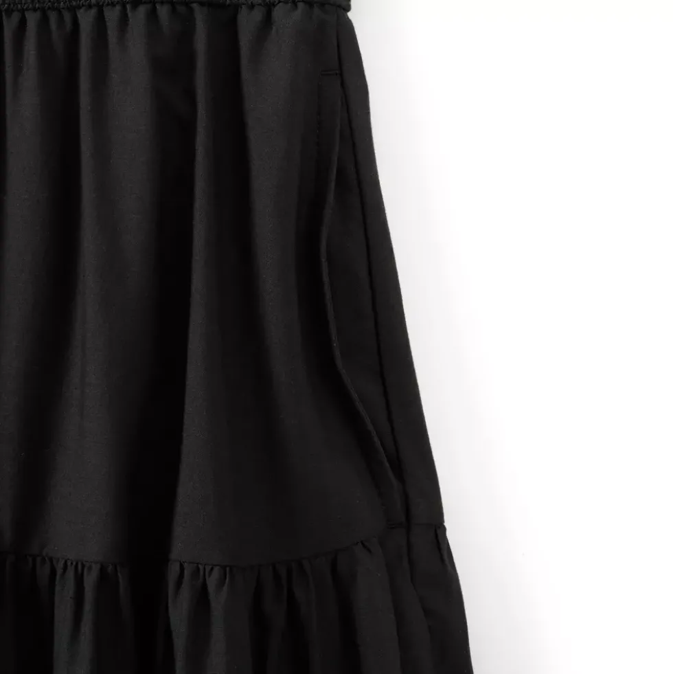 Women's Voile Tiered Eyelet Maxi Skirt