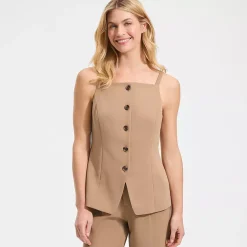 Women's Washable Suiting Button Front Vest