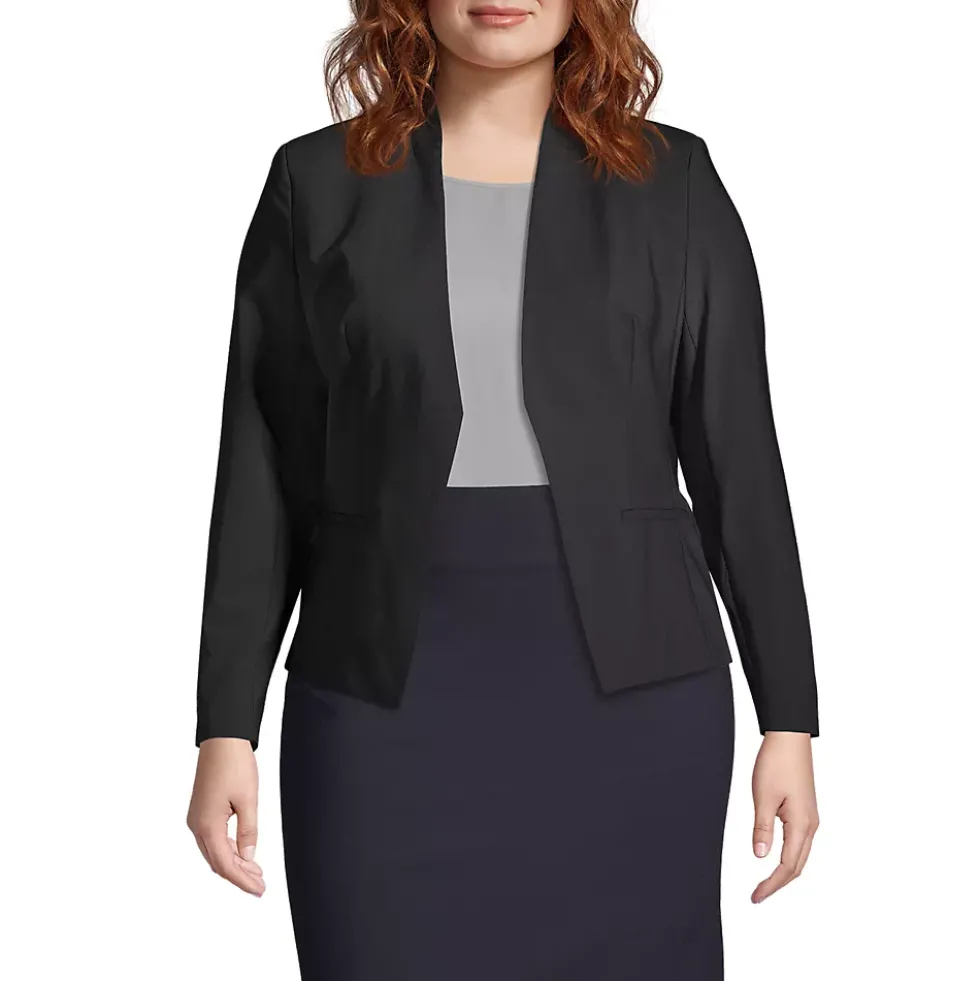 Women's Washable Wool Collarless Blazer