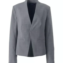Women's Washable Wool Collarless Blazer