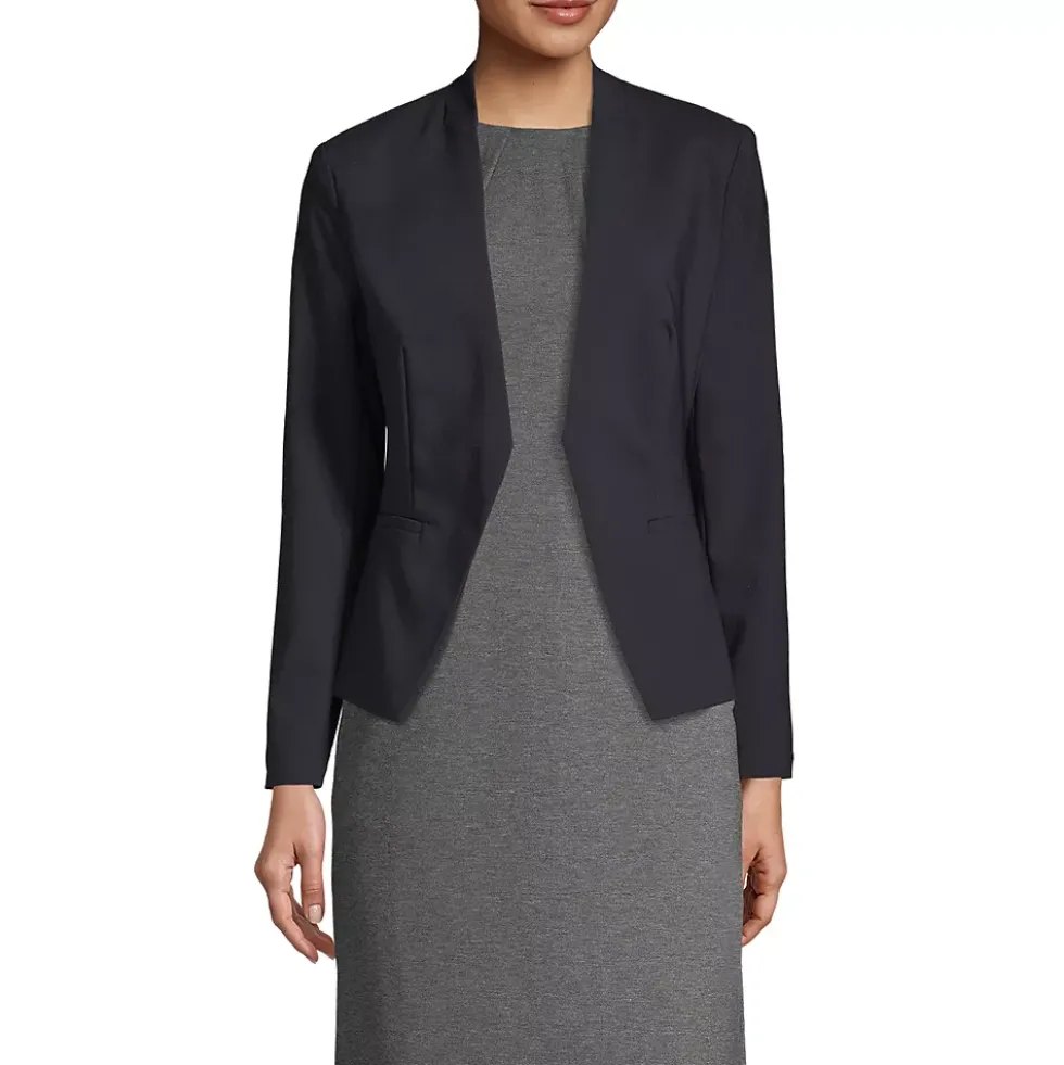 Women's Washable Wool Collarless Blazer