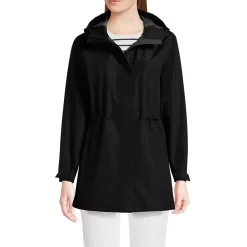 Women's Waterproof Hooded Packable Rain Jacket