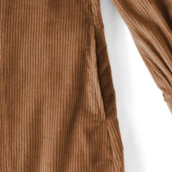 Women's Wide Wale Cord Popover Long Sleeve Shirt Dress