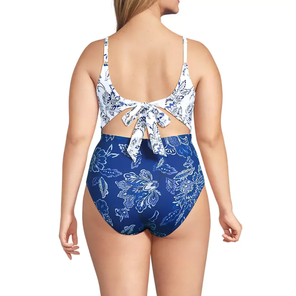 Women's Wrap Monokini High Leg One Piece Swimsuit
