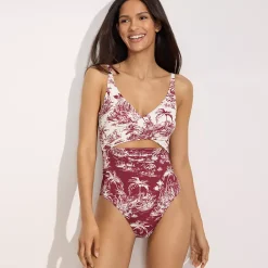 Women's Wrap Monokini High Leg One Piece Swimsuit