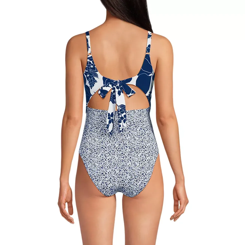 Women's Wrap Monokini High Leg One Piece Swimsuit