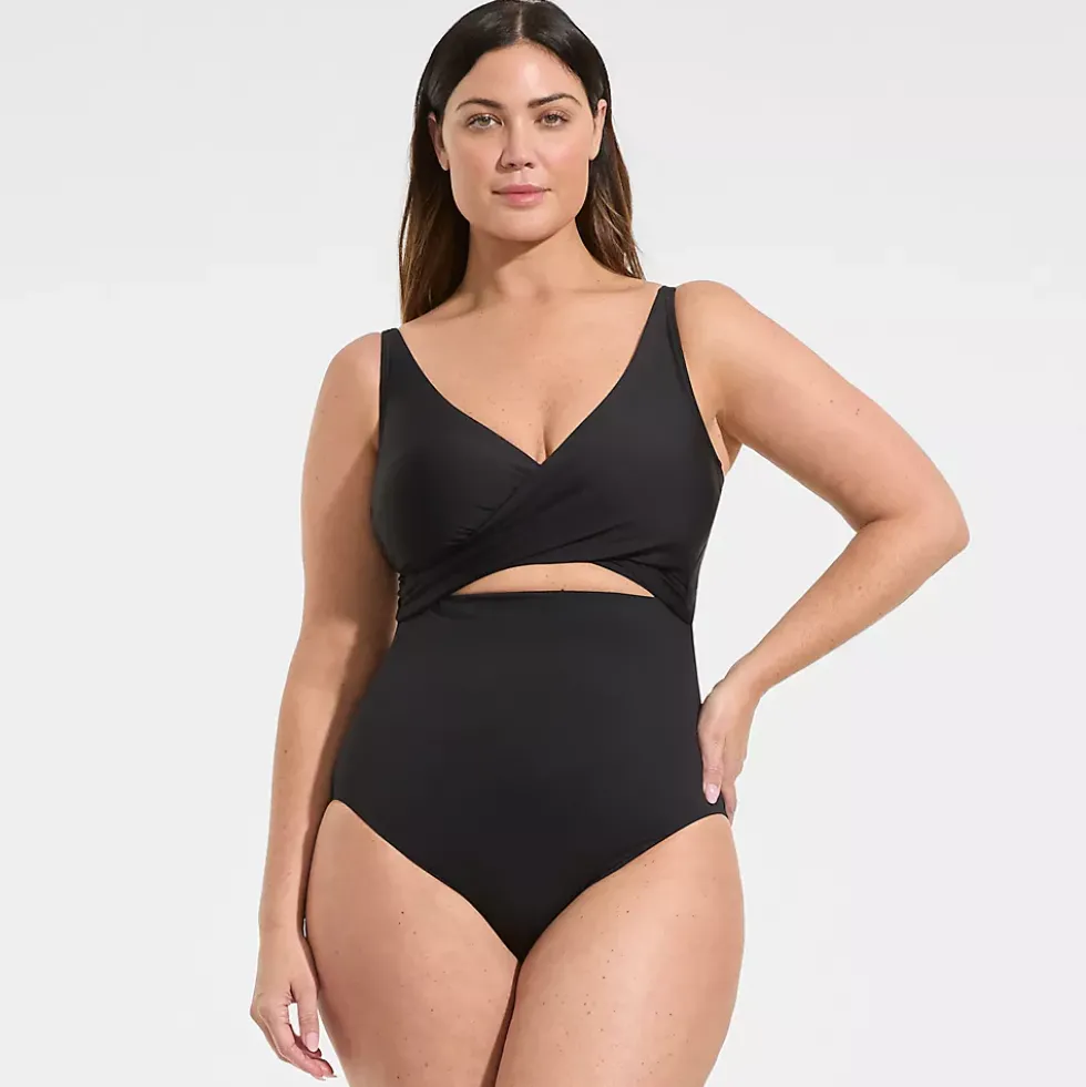 Women's Wrap Monokini High Leg One Piece Swimsuit