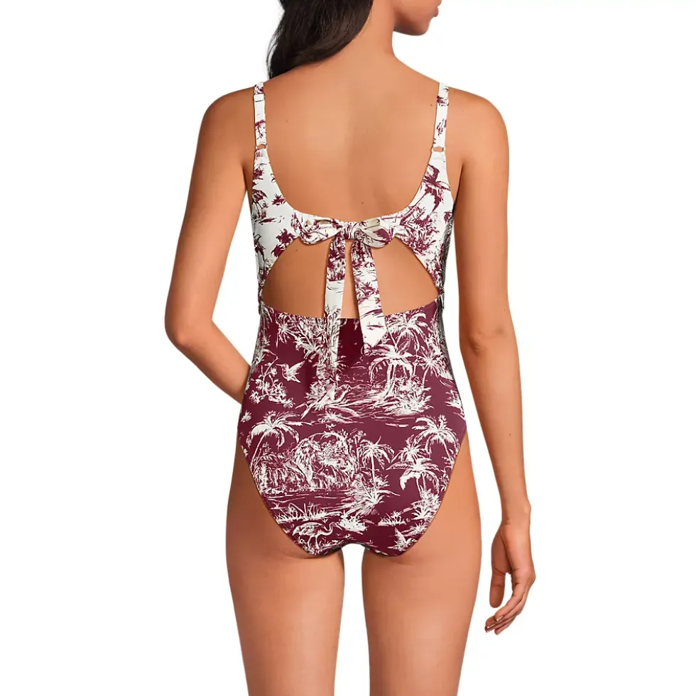 Women's Wrap Monokini High Leg One Piece Swimsuit