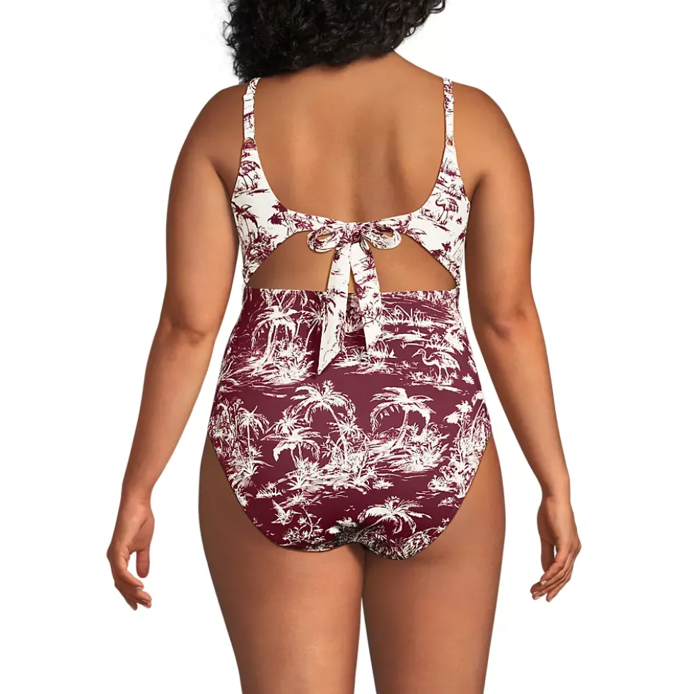 Women's Wrap Monokini High Leg One Piece Swimsuit