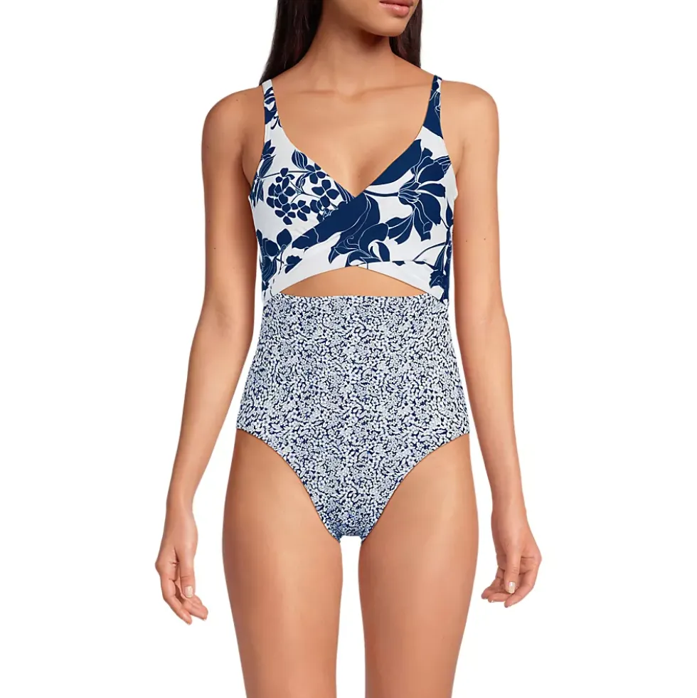 Women's Wrap Monokini High Leg One Piece Swimsuit