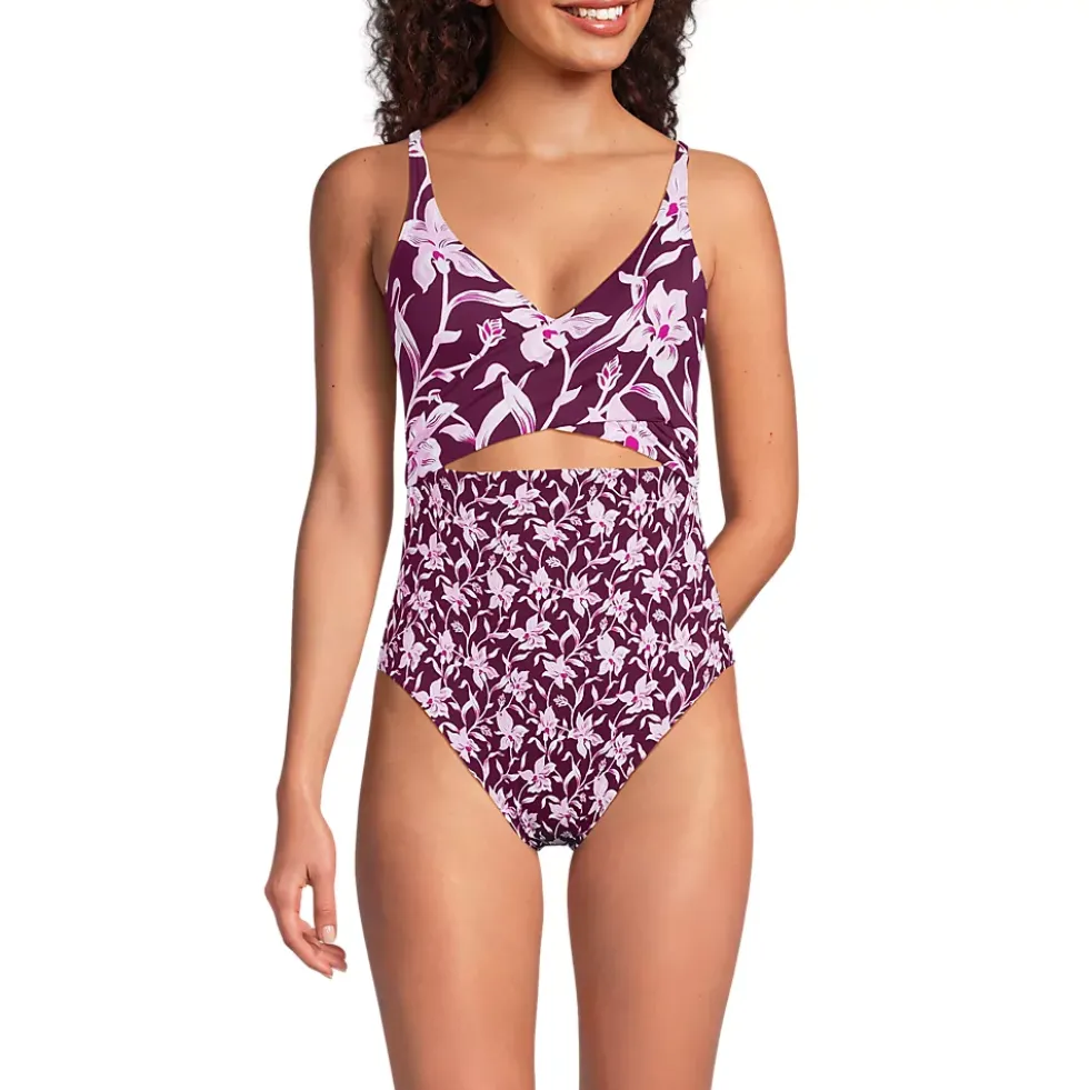 Women's Wrap Monokini High Leg One Piece Swimsuit