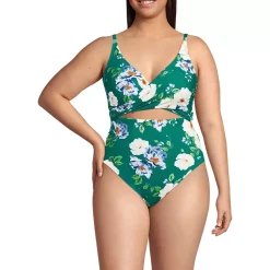 Women's Wrap Monokini High Leg One Piece Swimsuit