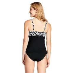 Women's Wrap Underwire Tankini Top Swimsuit Print